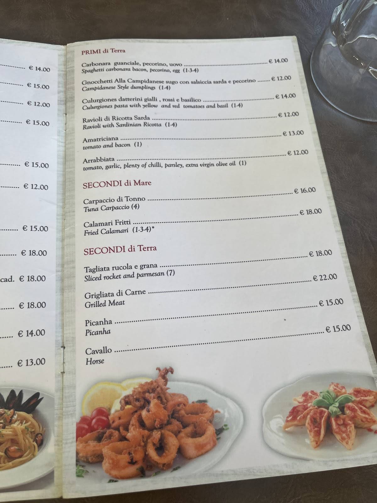 Menu di In Grano Pizzeria 