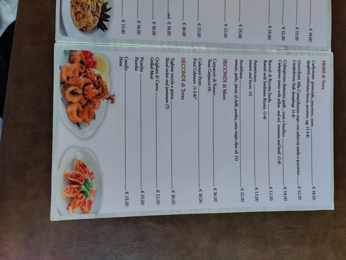 Menu di In Grano Pizzeria 
