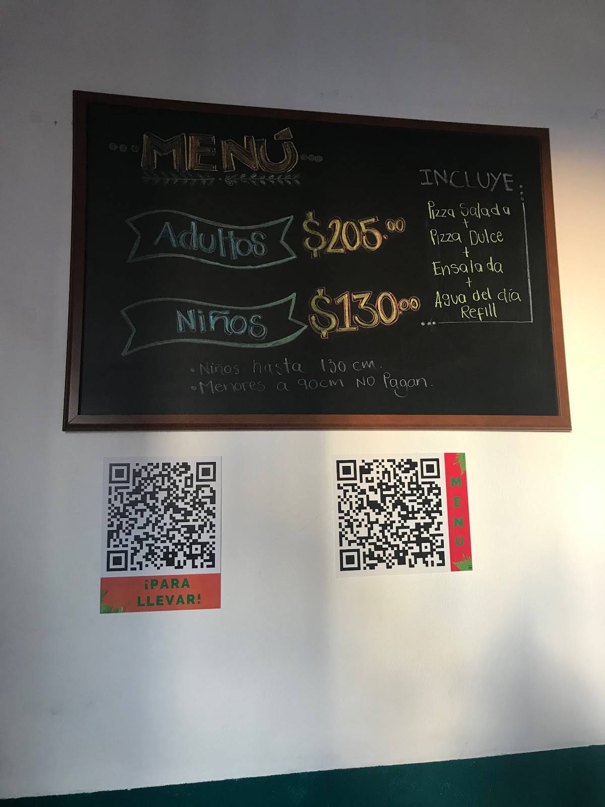 Carta de pizzería Ipanema Pizza Buffete, Santiago de Querétaro