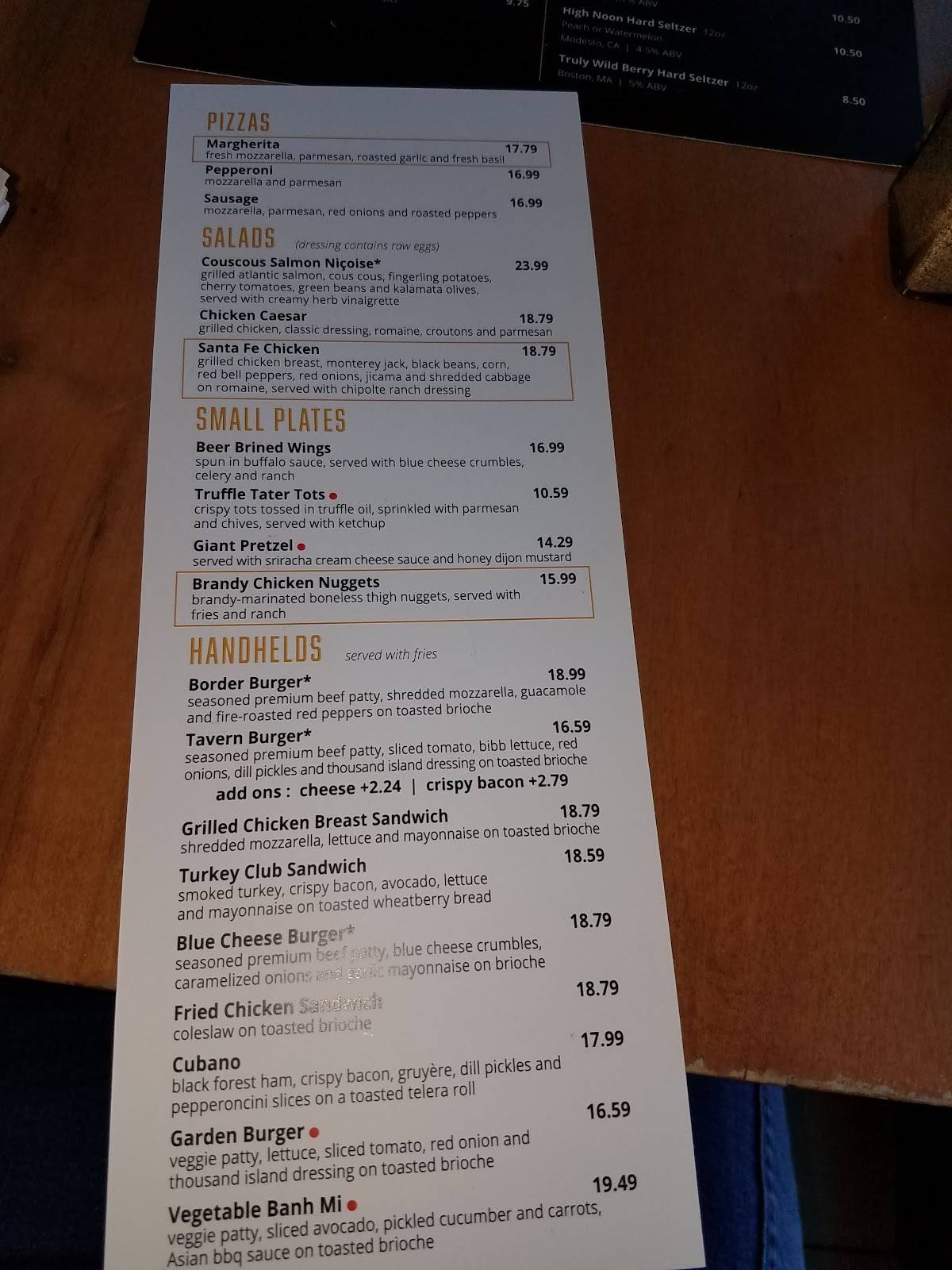 Menu at Iron Horse Tavern restaurant, Sacramento, Airport Blvd E
