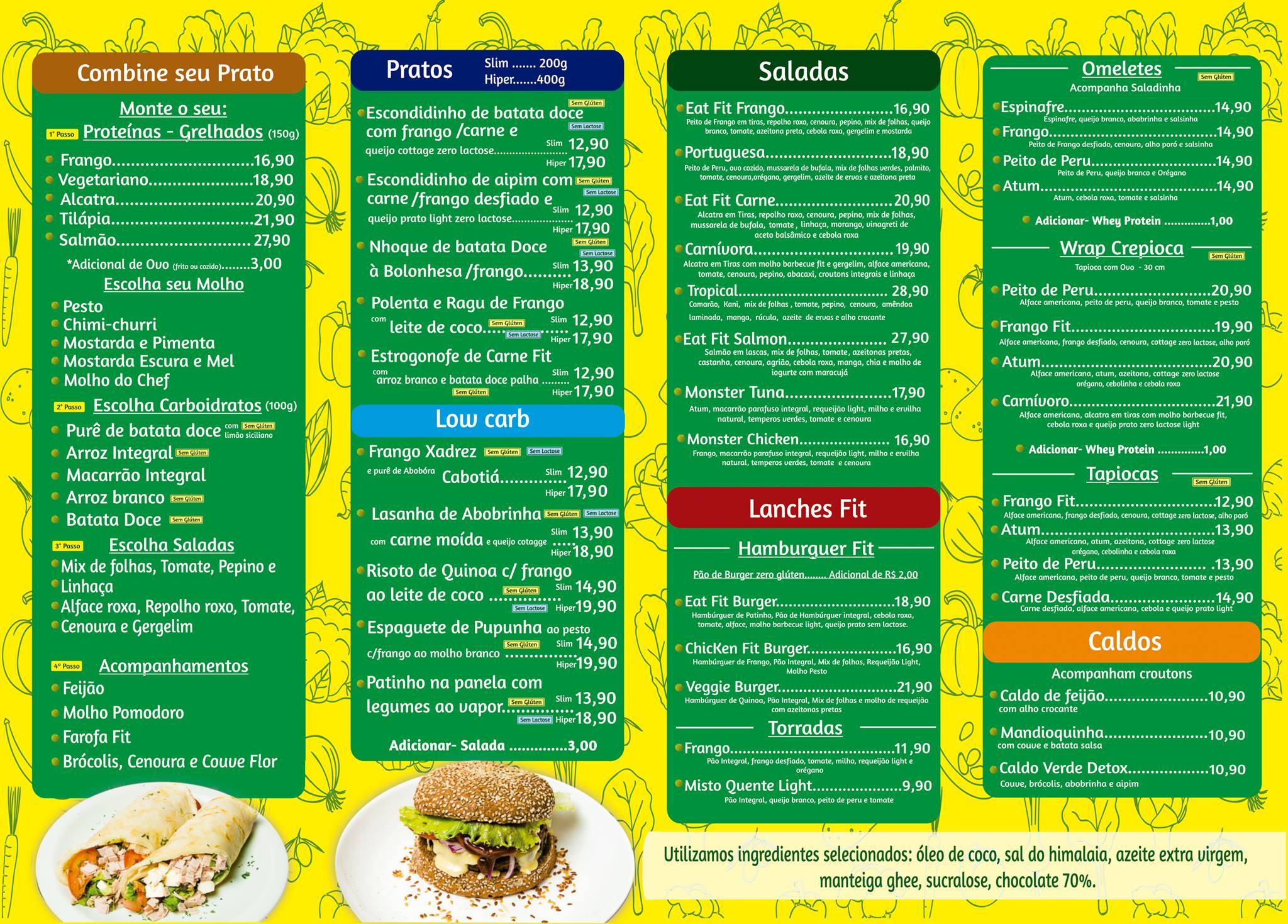 Eat Fit Alimentação Saudável cardápio