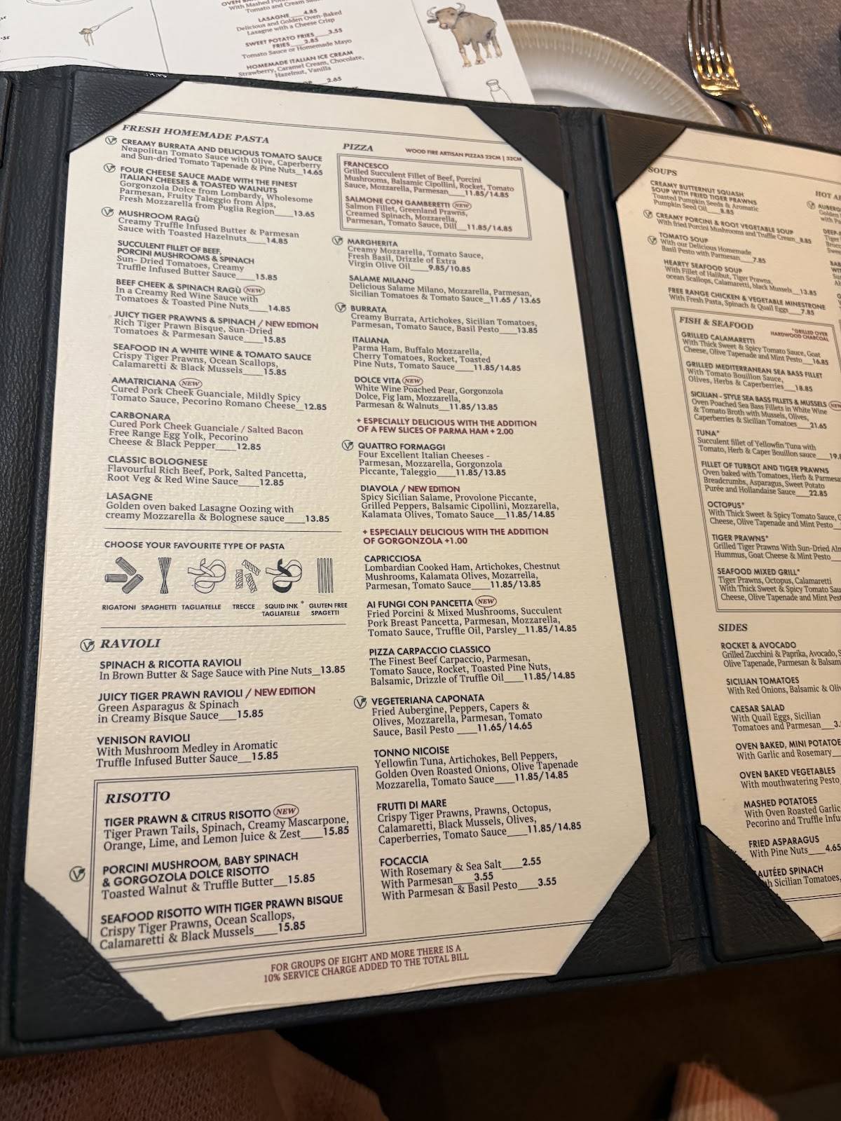 Menu de Italissimo