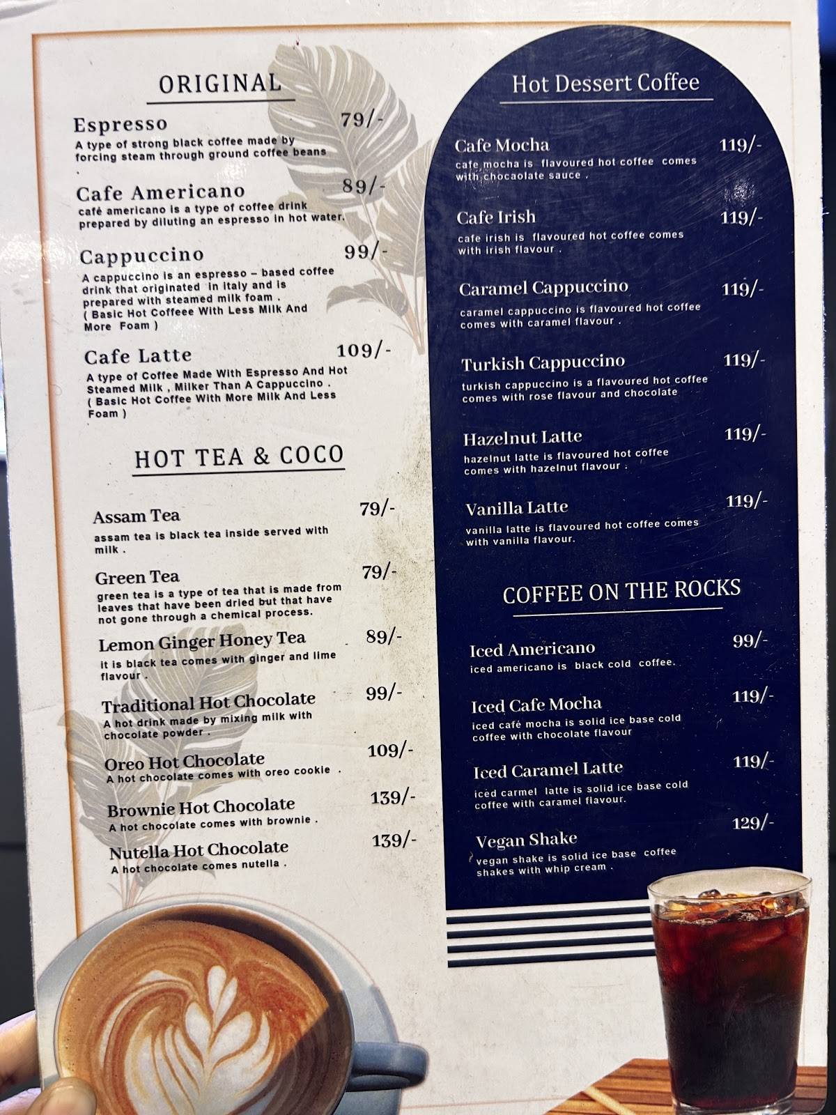 It’s Street Coffee menu