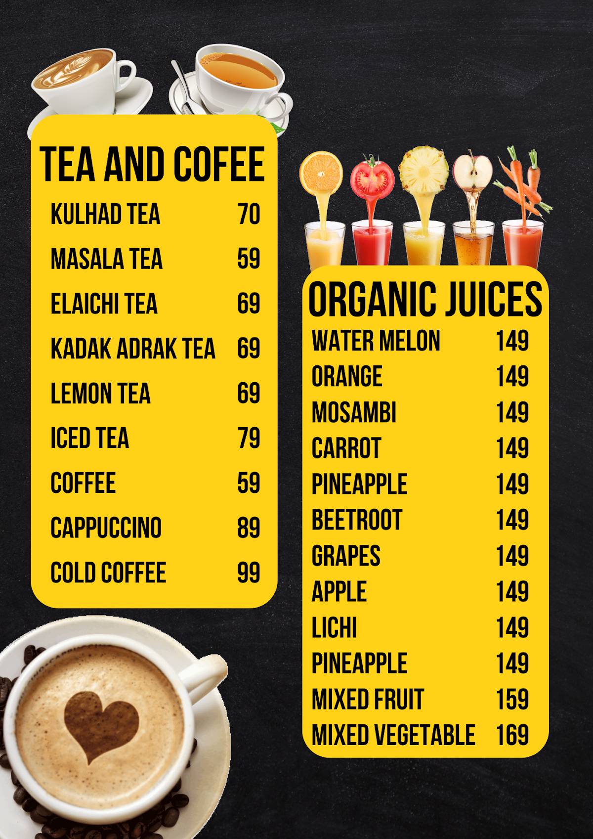 JAIN DELIGHT CAFE menu