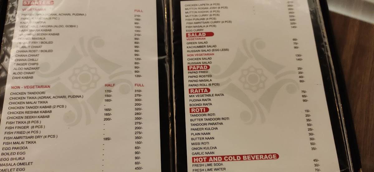 Jackpot Restaurant menu