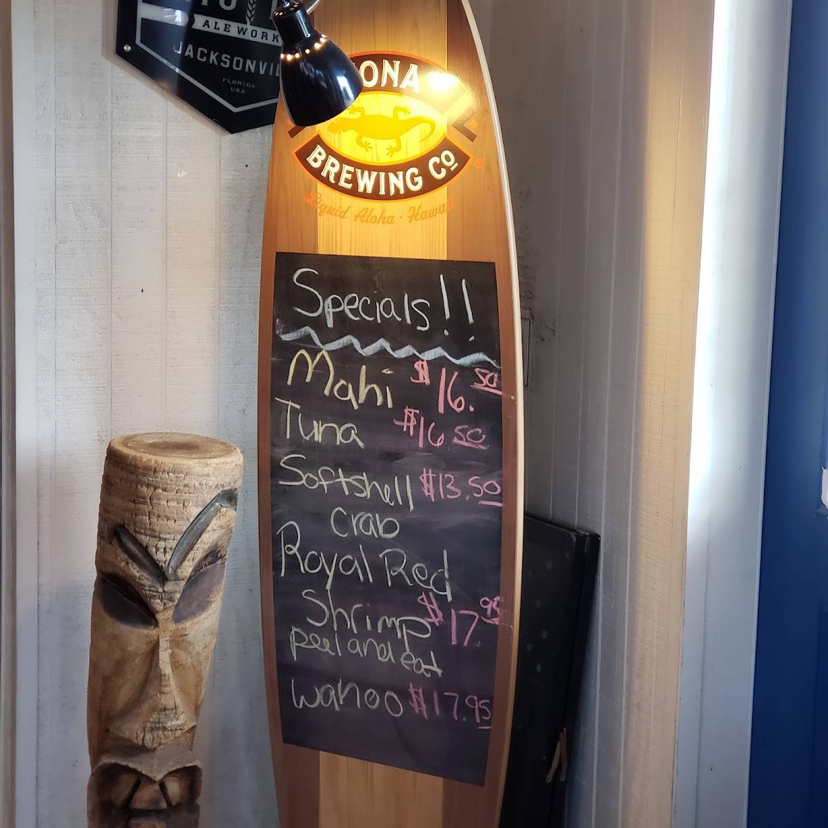 Menu at Chowder Ted's pub & bar, Jacksonville