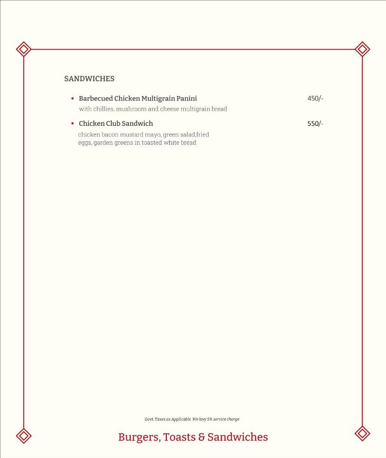 Café Bae menu