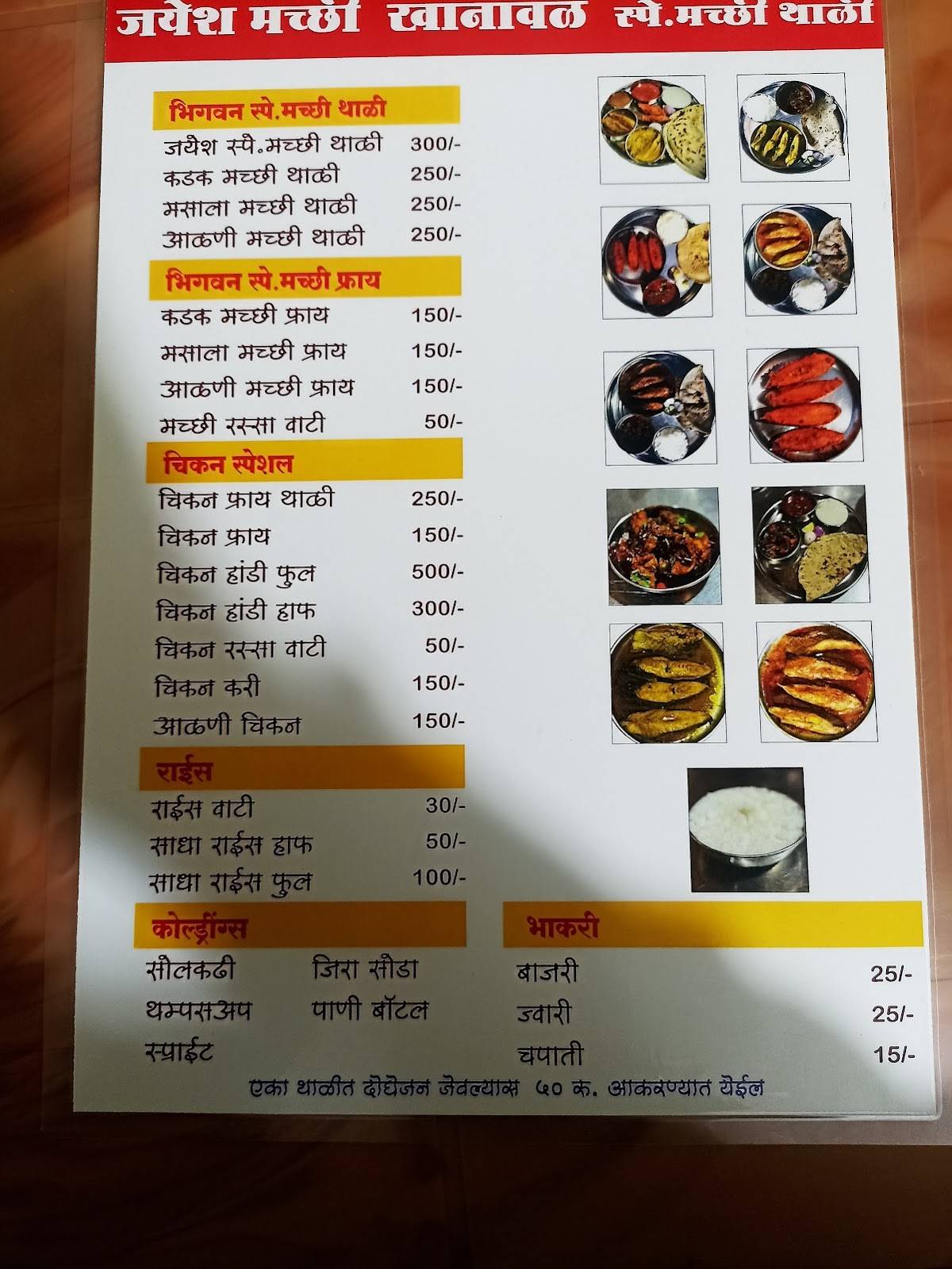 Jayesh special macchi Thali menu