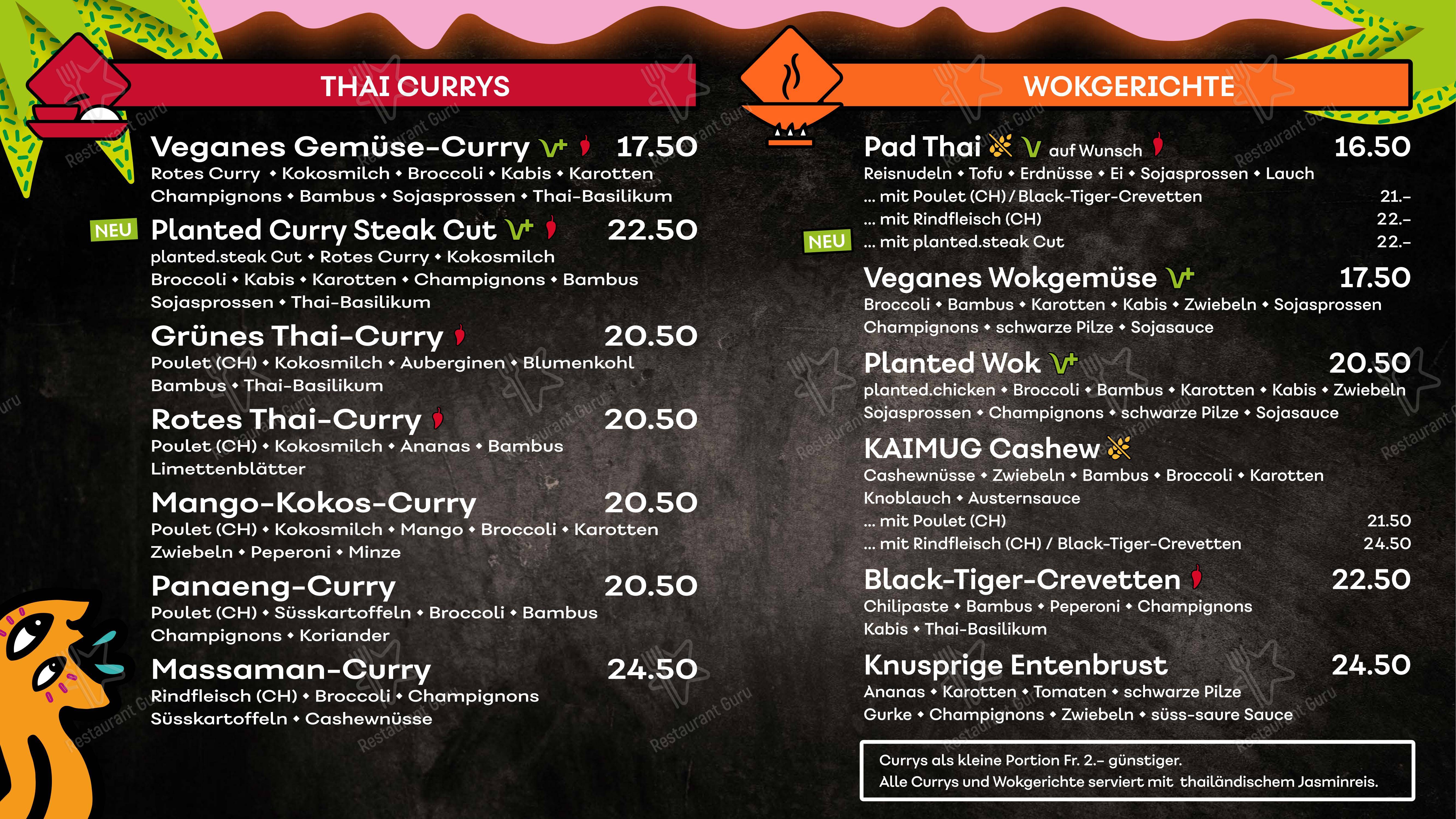 Menu di KAIMUG Migros-City - Menu