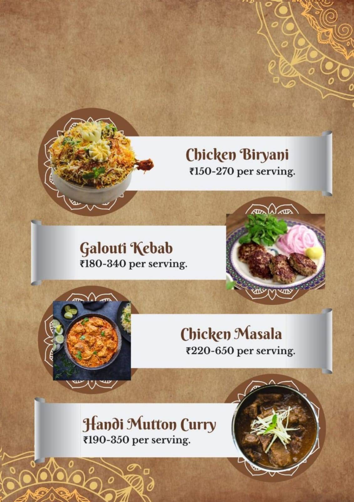 Kabab Story menu