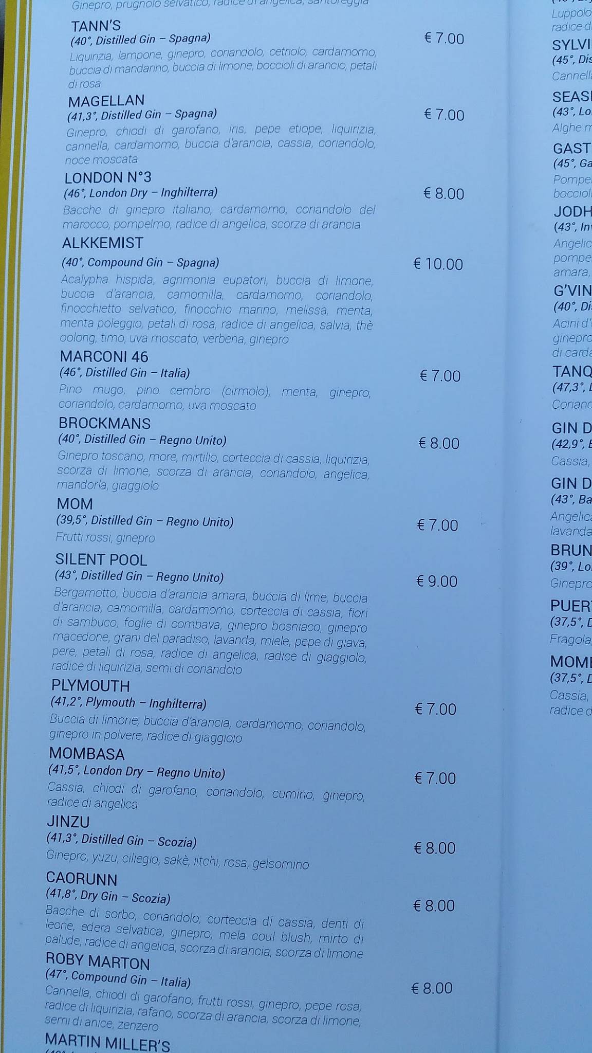 Menu di Kaffeina Alba Adriatica 