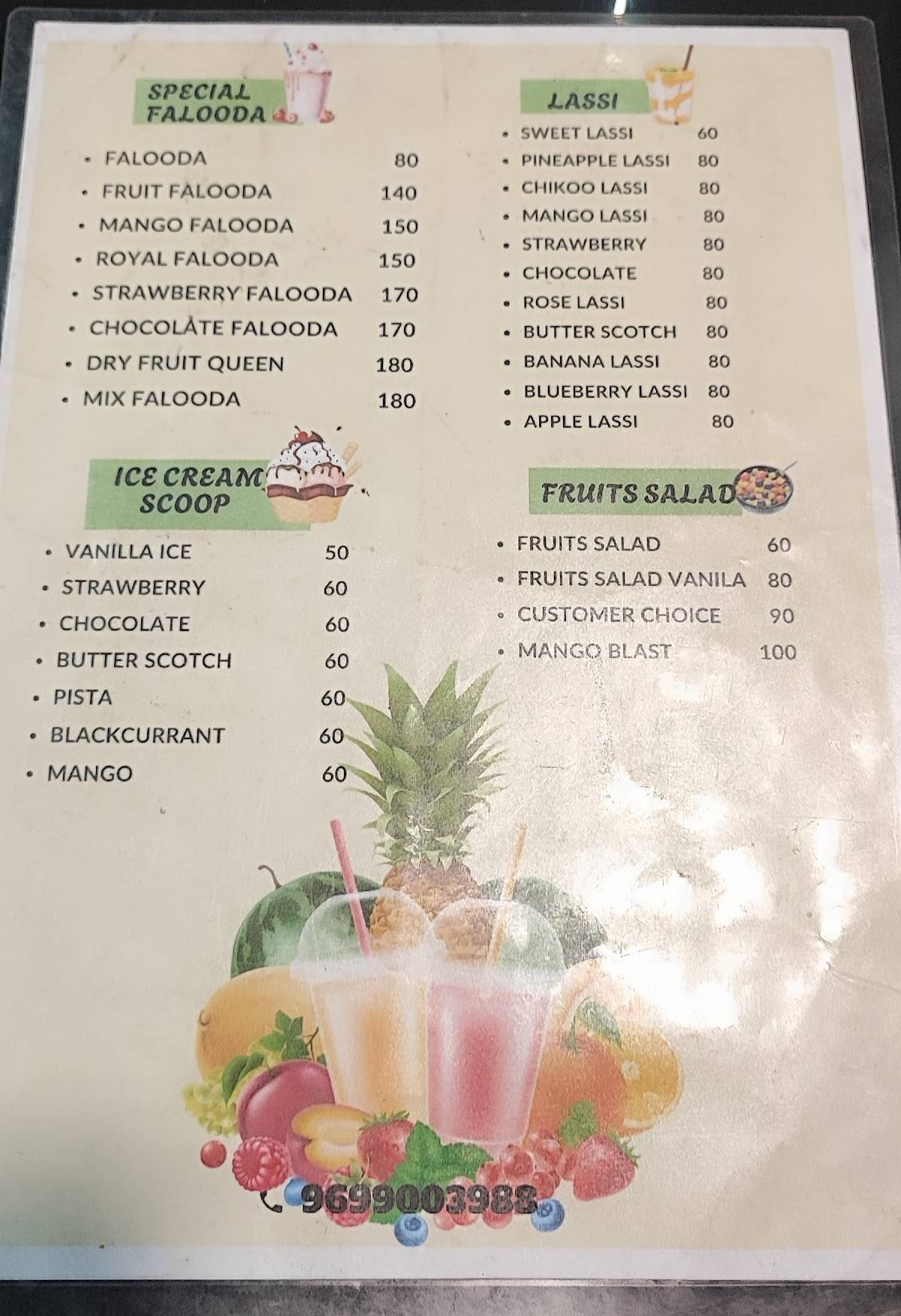 Kairali Cafe menu