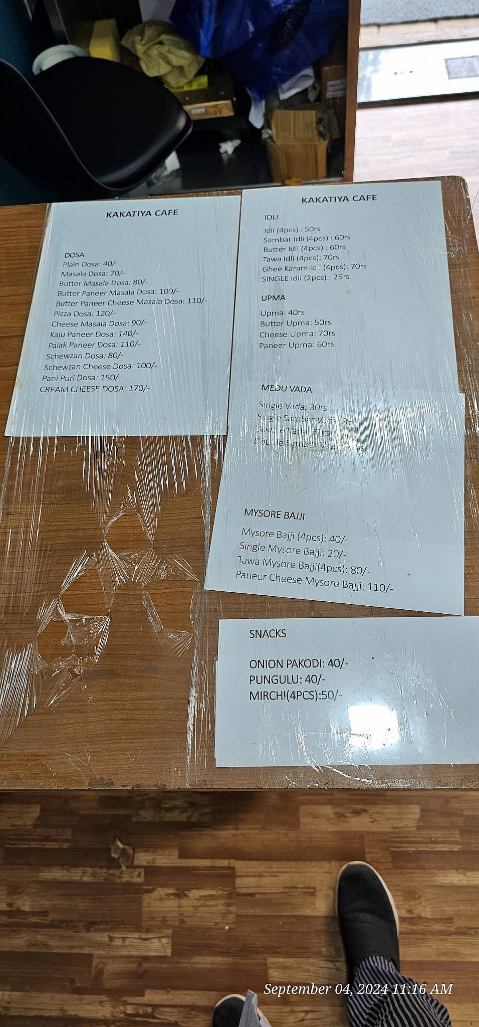 Kakatiya cafe - Authentic South menu