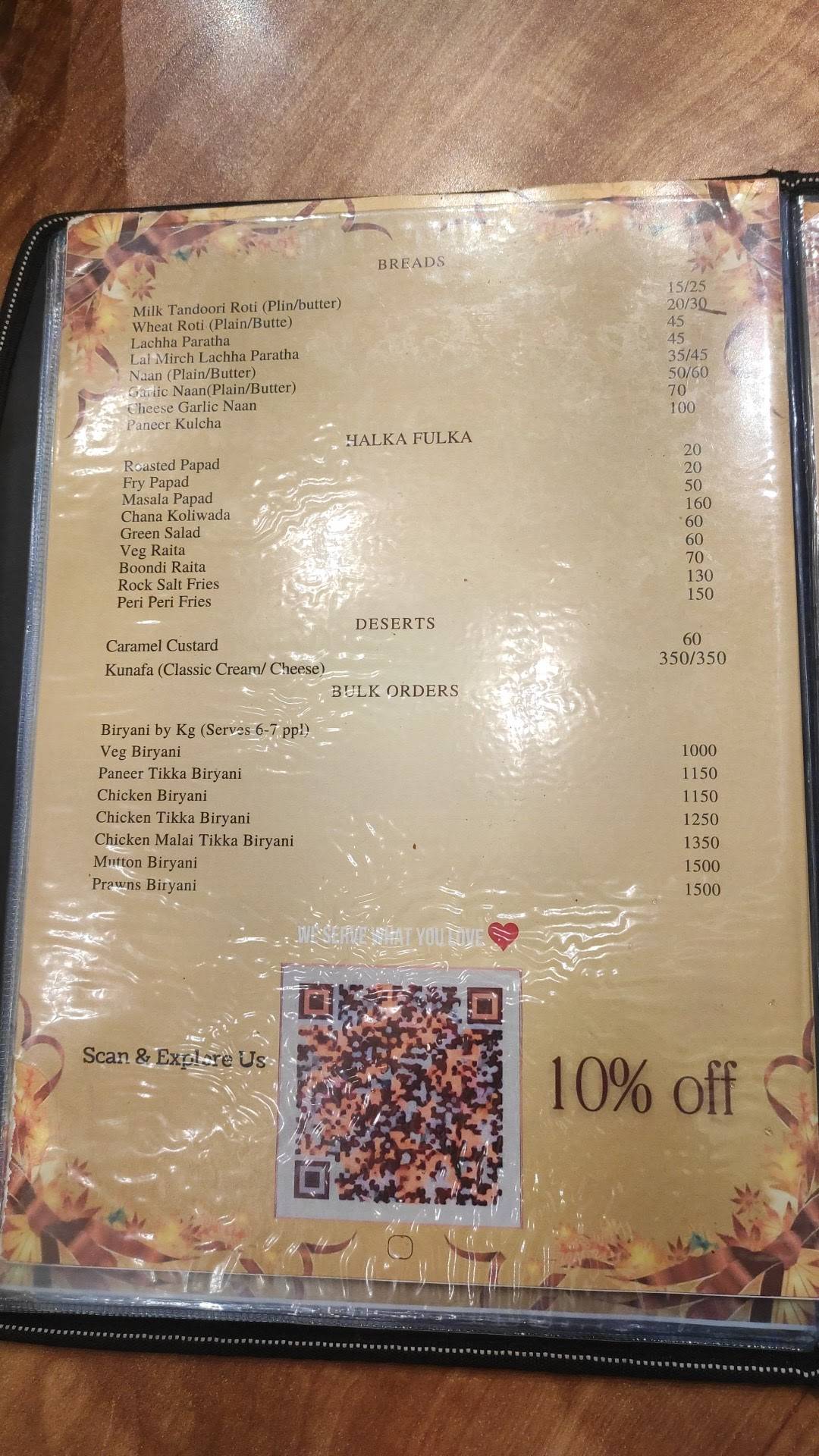 Jai Hind Kitchen menu