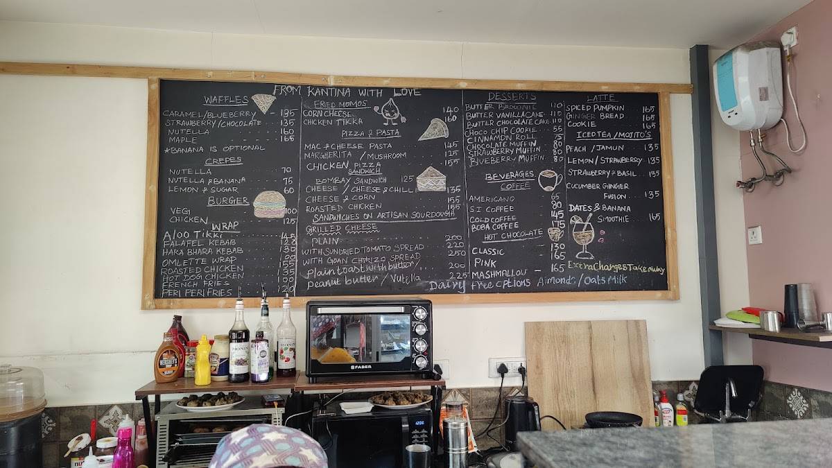 Kantina, Kodaikanal menu