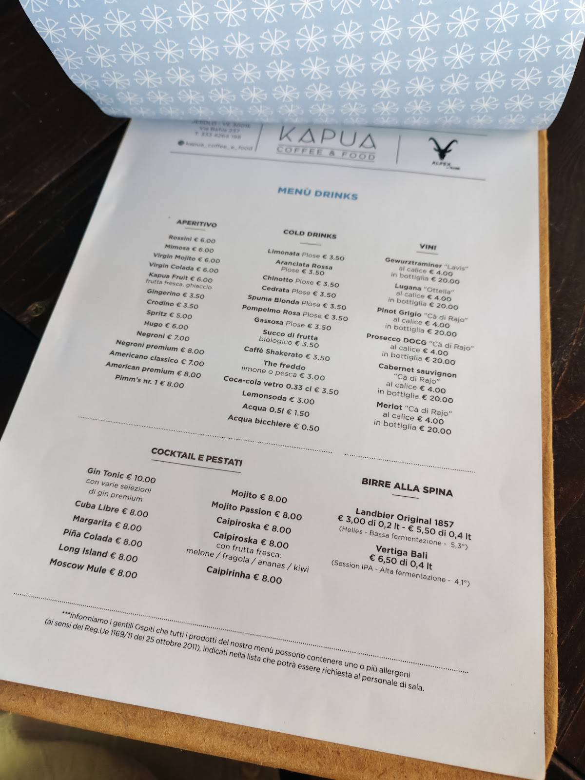Menu di Kapua 