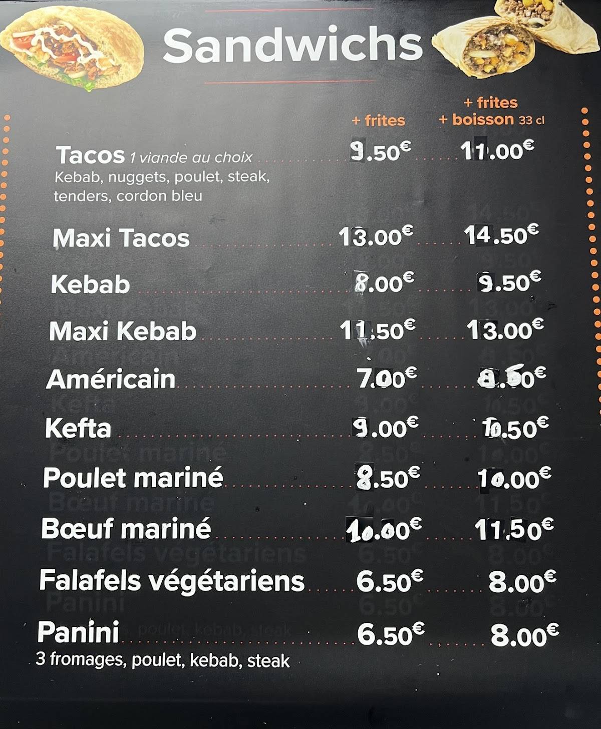 Menu de Kebab Istanbul