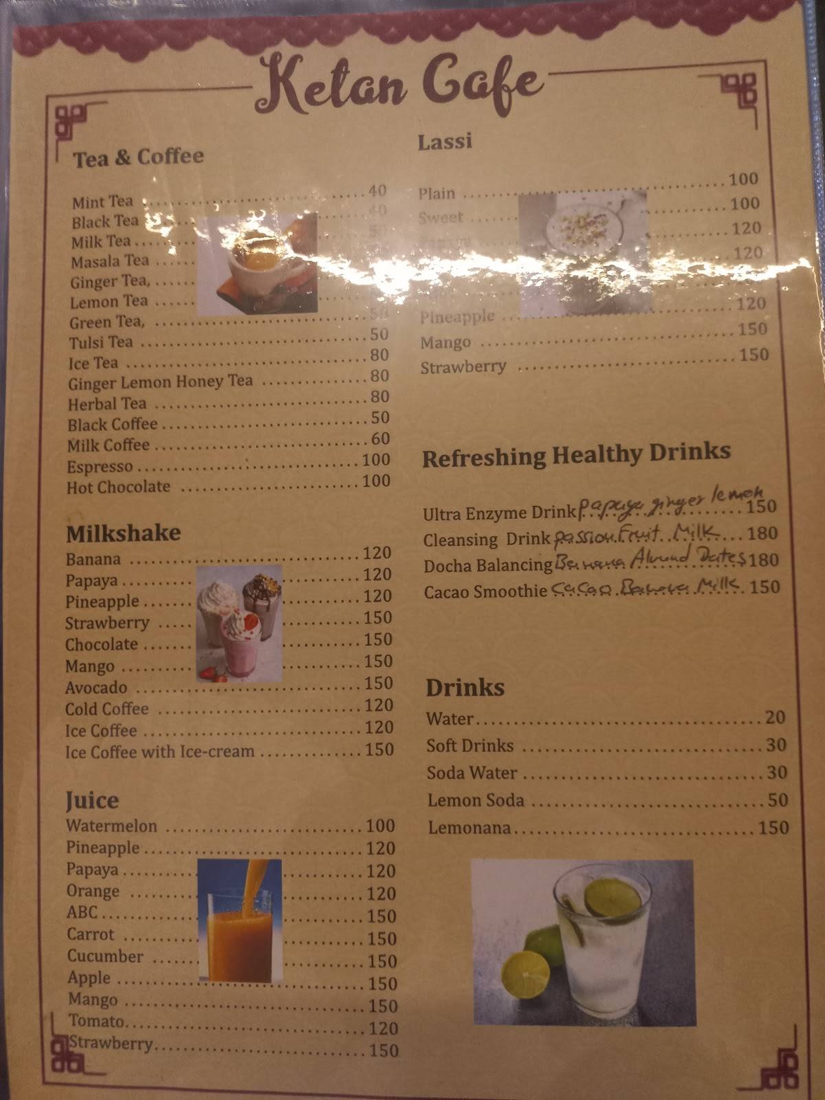 Ketan Restaurant menu