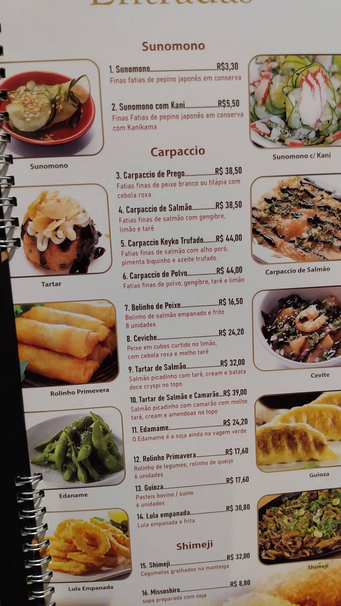 Keyko Sushi Bar cardápio