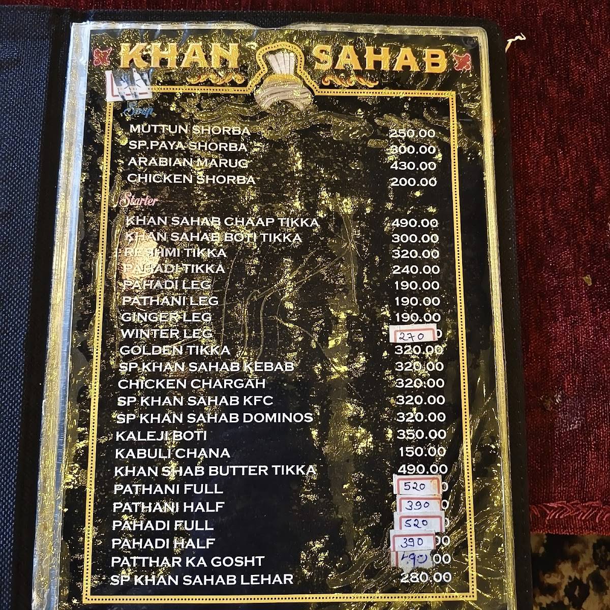 Khan Sahab Flavours Of India menu
