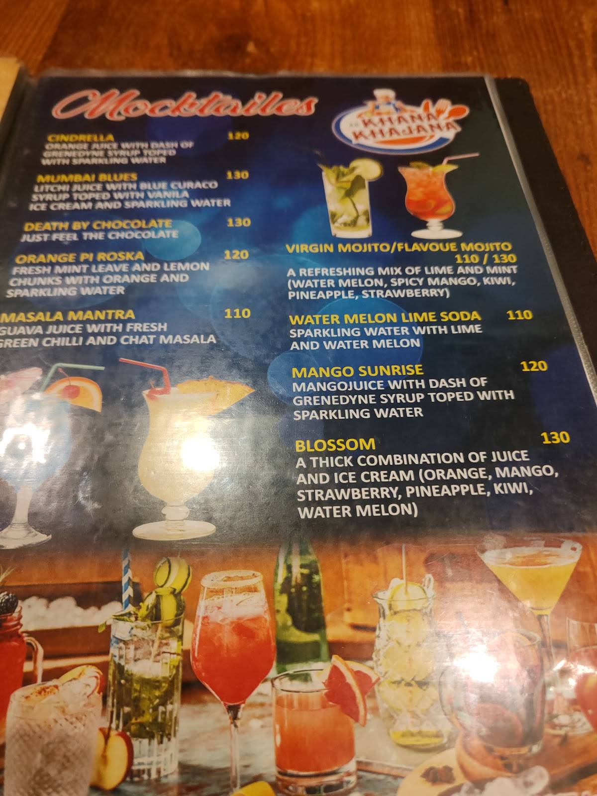 Khana Khazana Restaurant menu