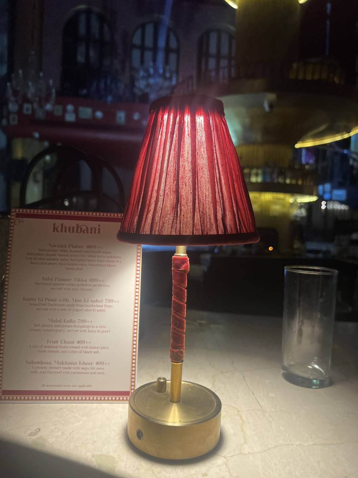 Khubani - Delhi menu