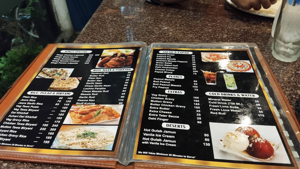 King's Kitchen menu