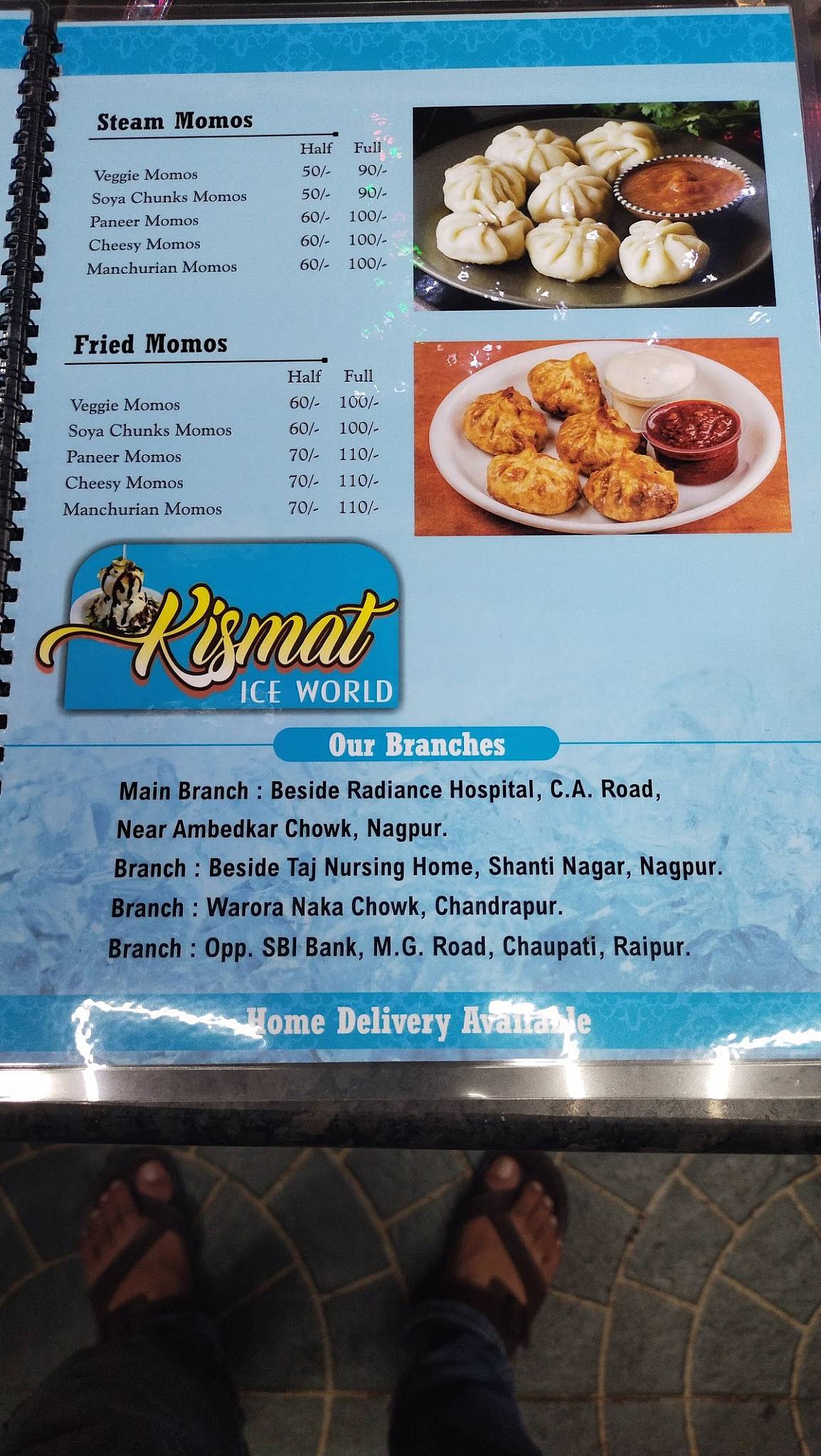 Kismat ice world menu