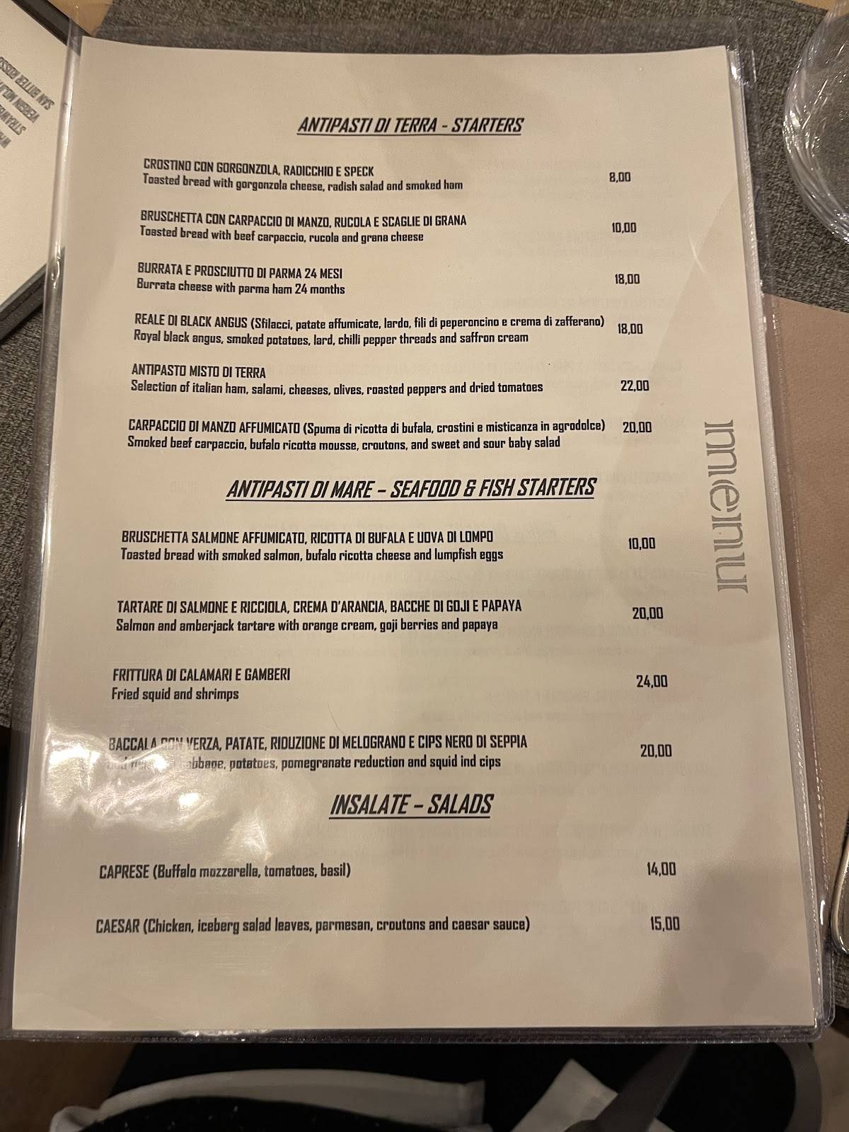Menu di Klass Restaurant 