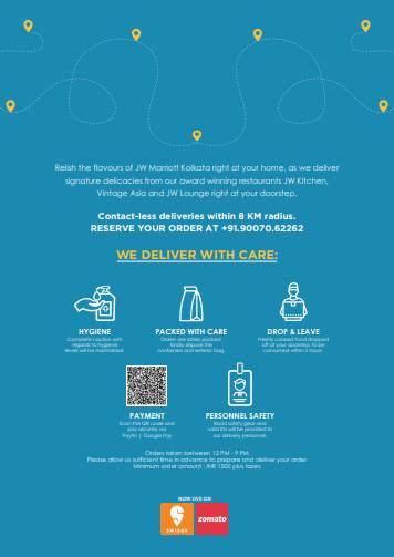 JW Marriott Hotel Kolkata menu