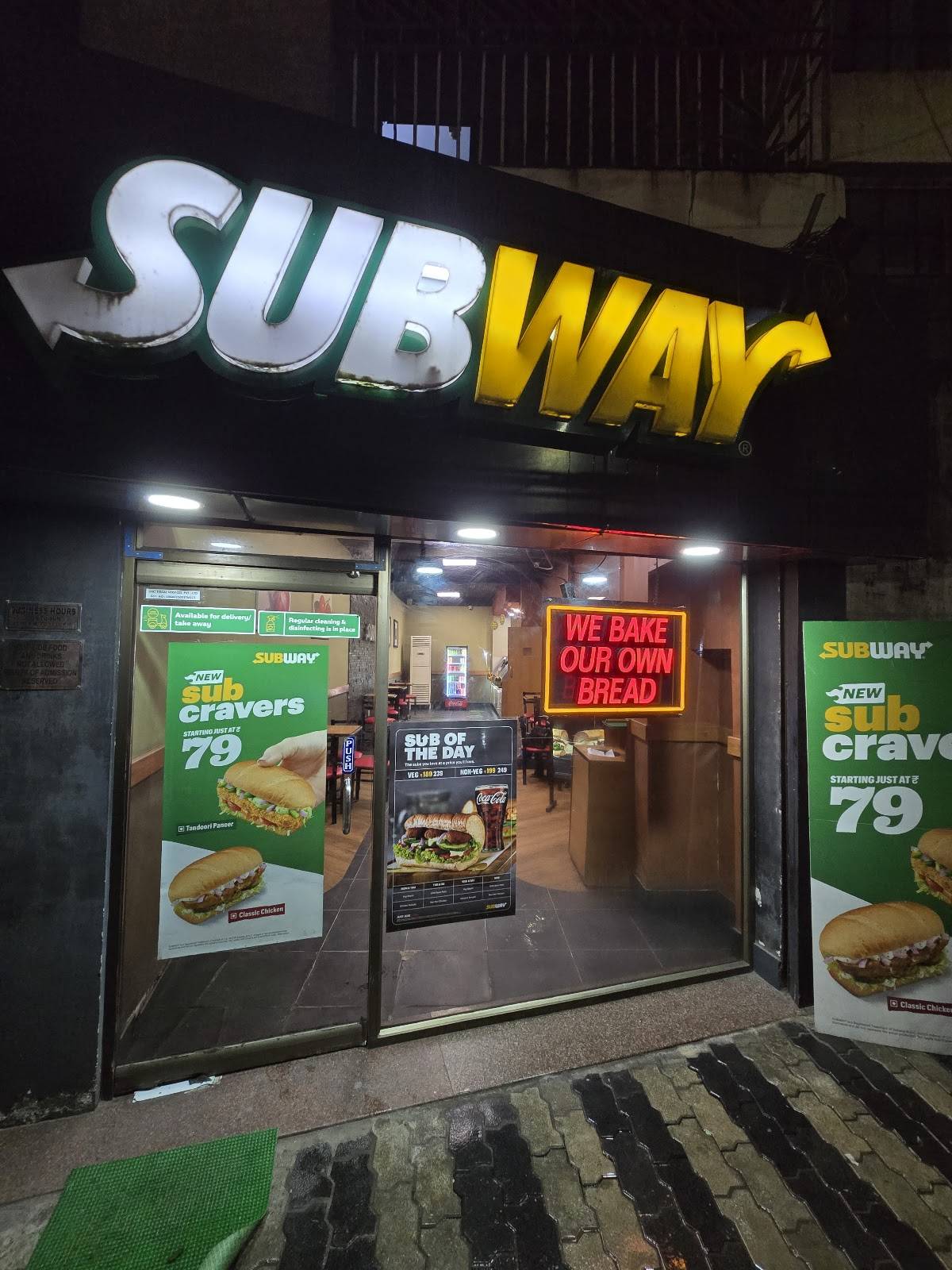 Subway Lake Town menu