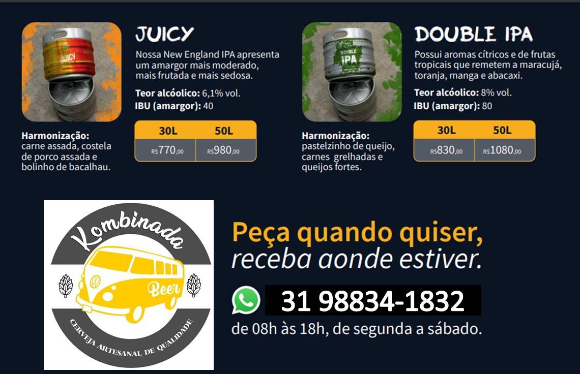 Kombinada Beer Chopp Choperia - Aluguel de chopp - aluguel de chopeira cardápio