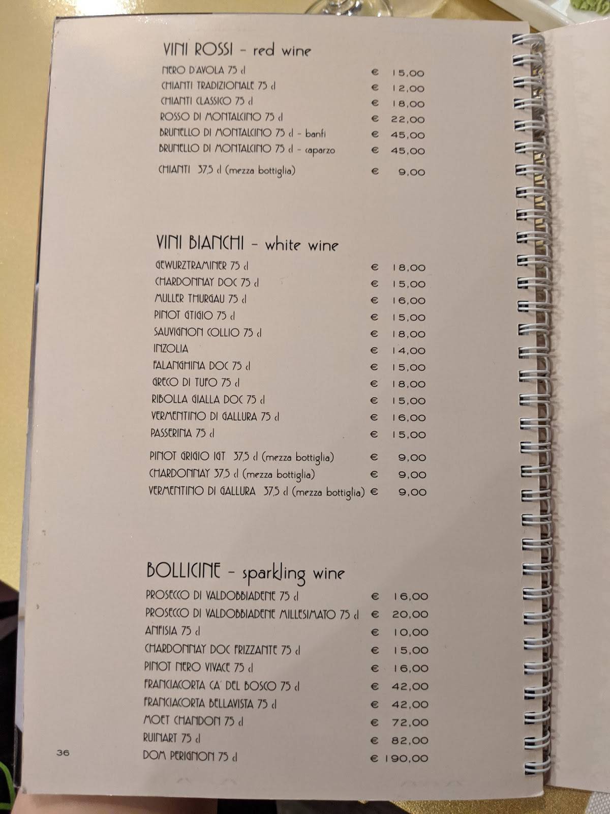 Menu di Koshitsu 