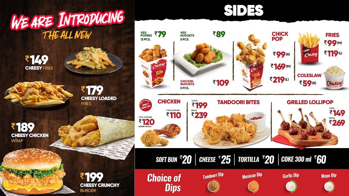 Chicking menu