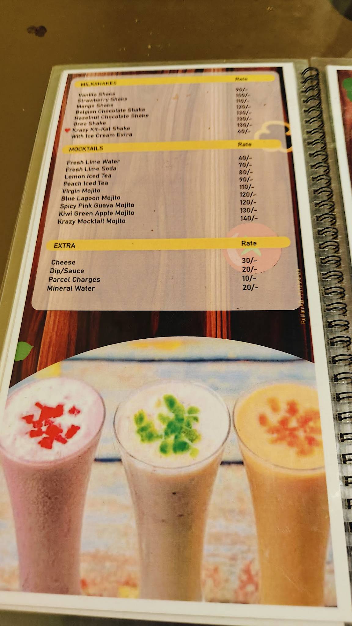 Krazy Cafe menu
