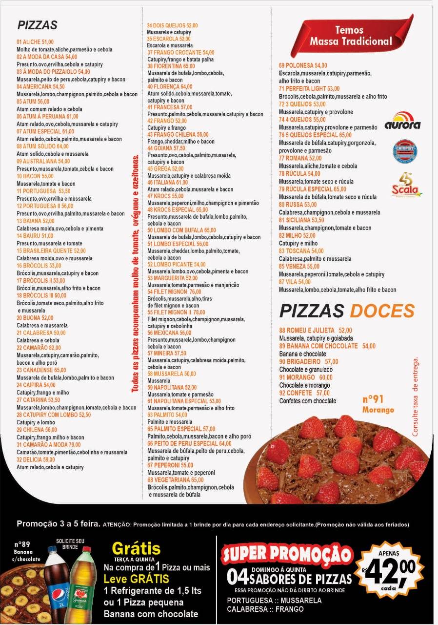 Kroc's Pizzaria em Suzano cardápio