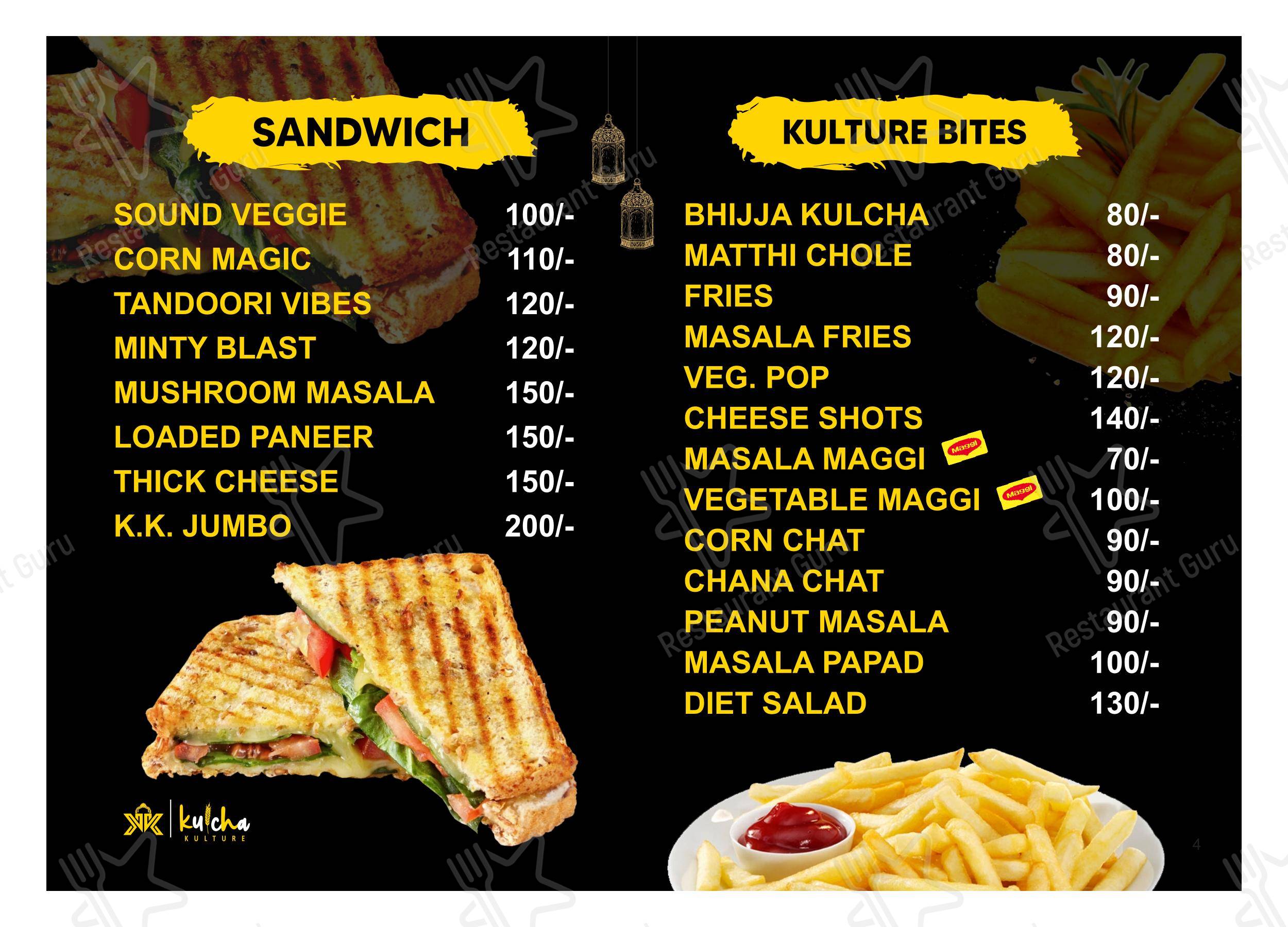 Kulcha Kulture - Menu