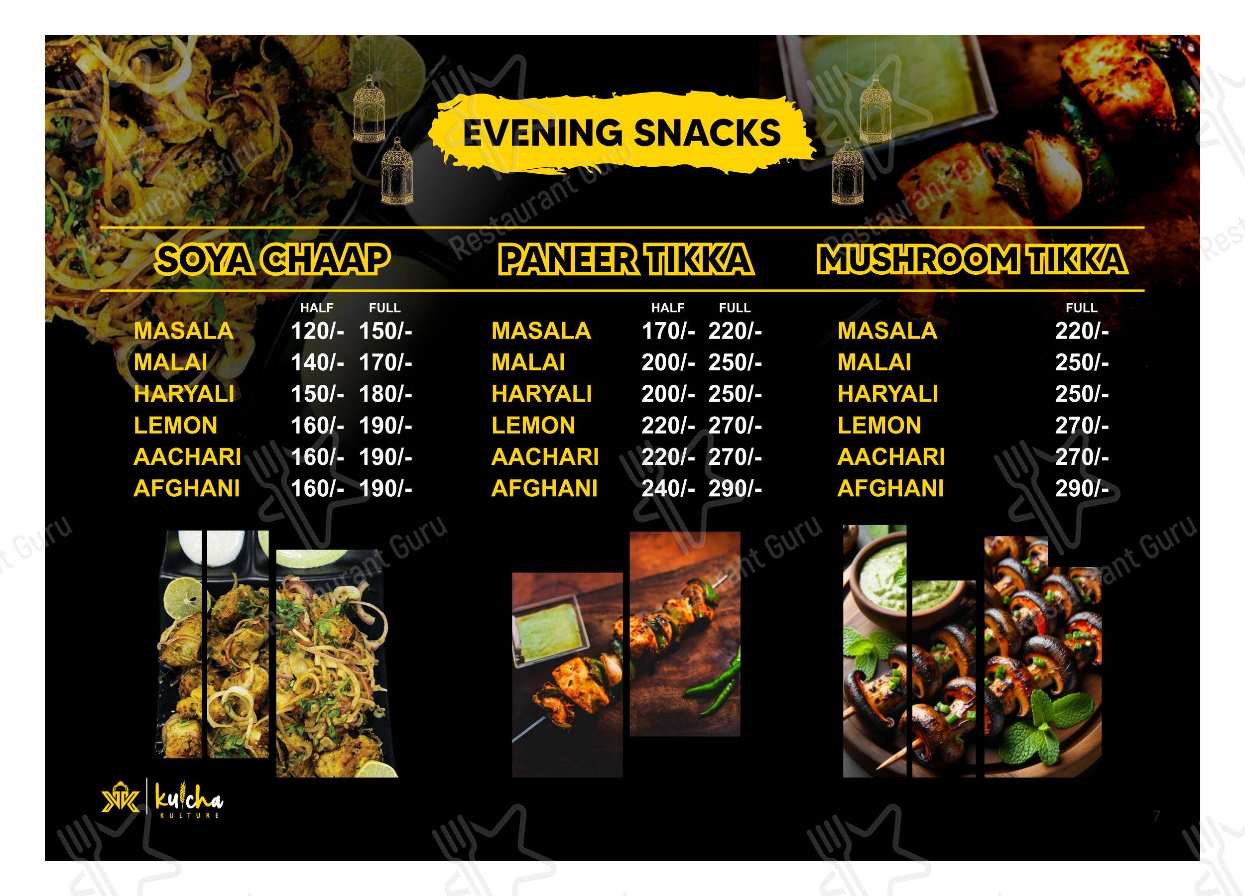 Kulcha Kulture - Menu