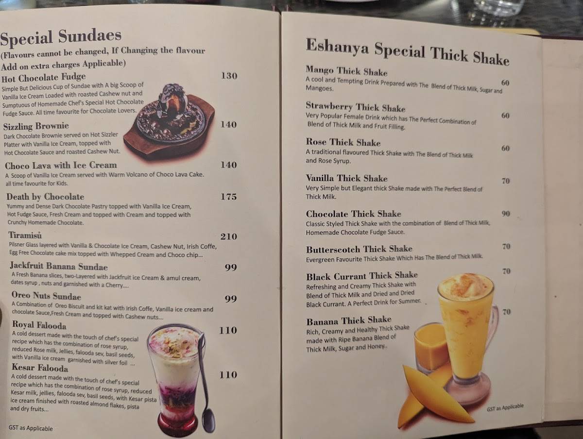 Eshanya Street Food Cafe - Kundapura menu