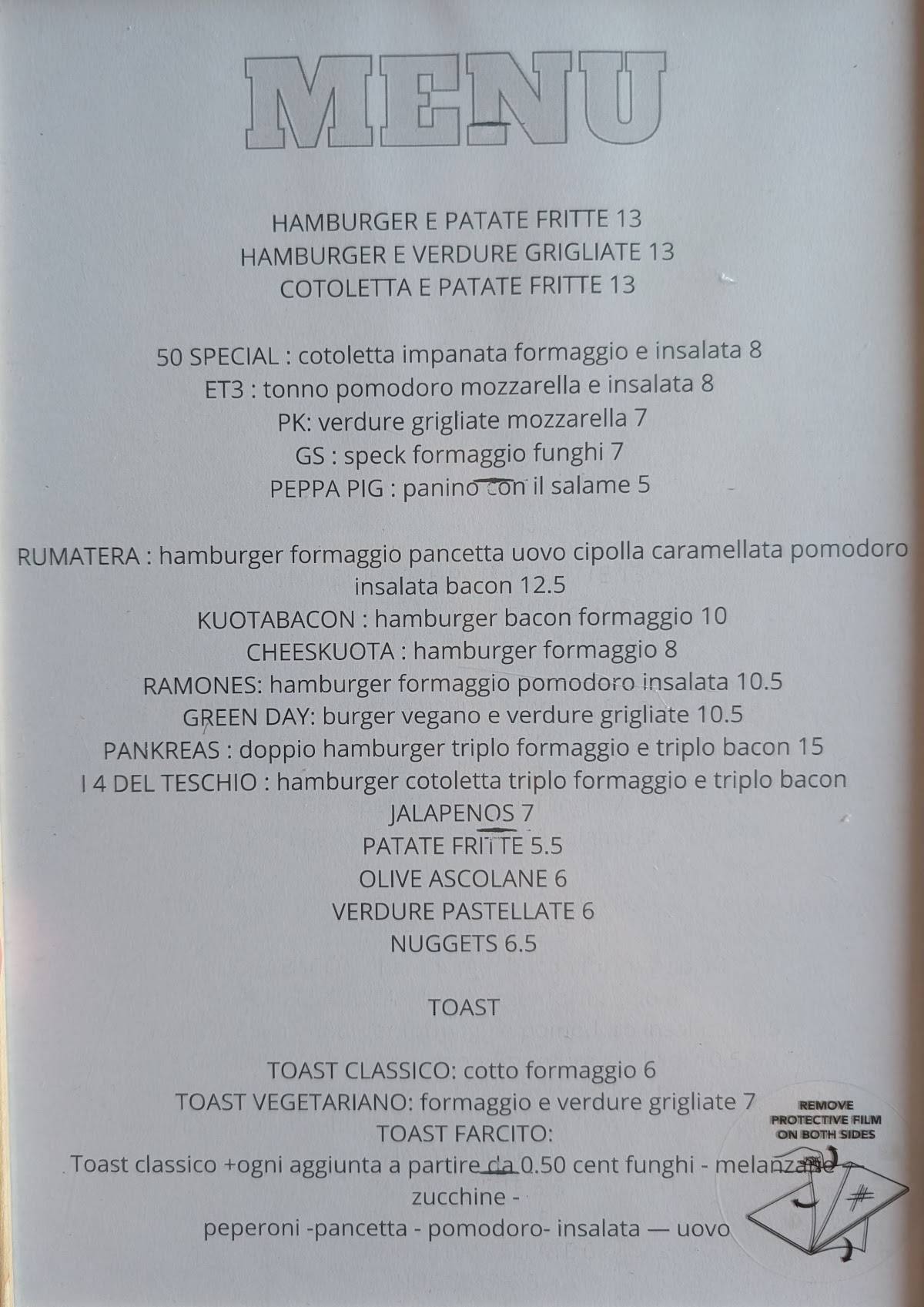 Menu di Kuotamare 