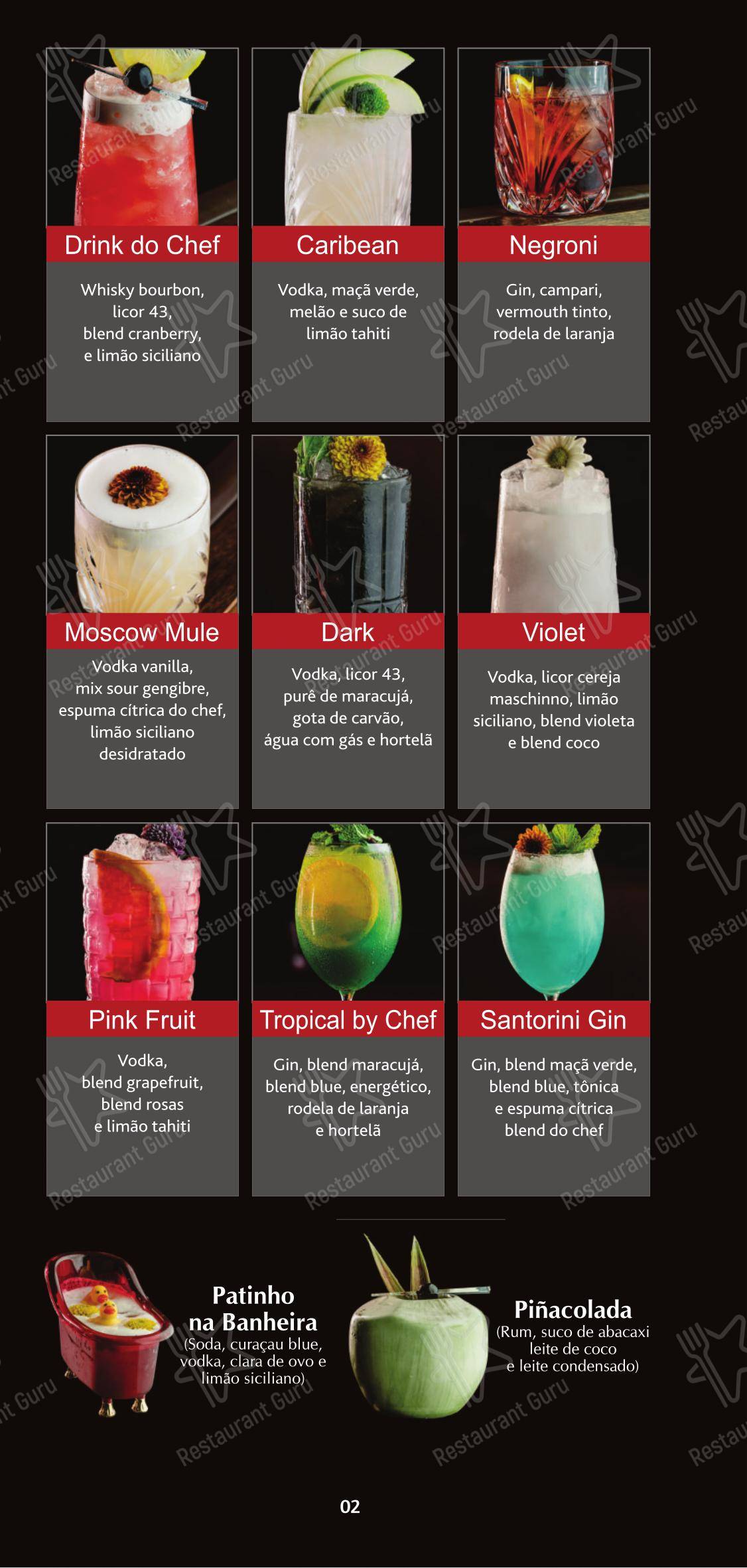 Menu para Kzen Sushi em São Paulo