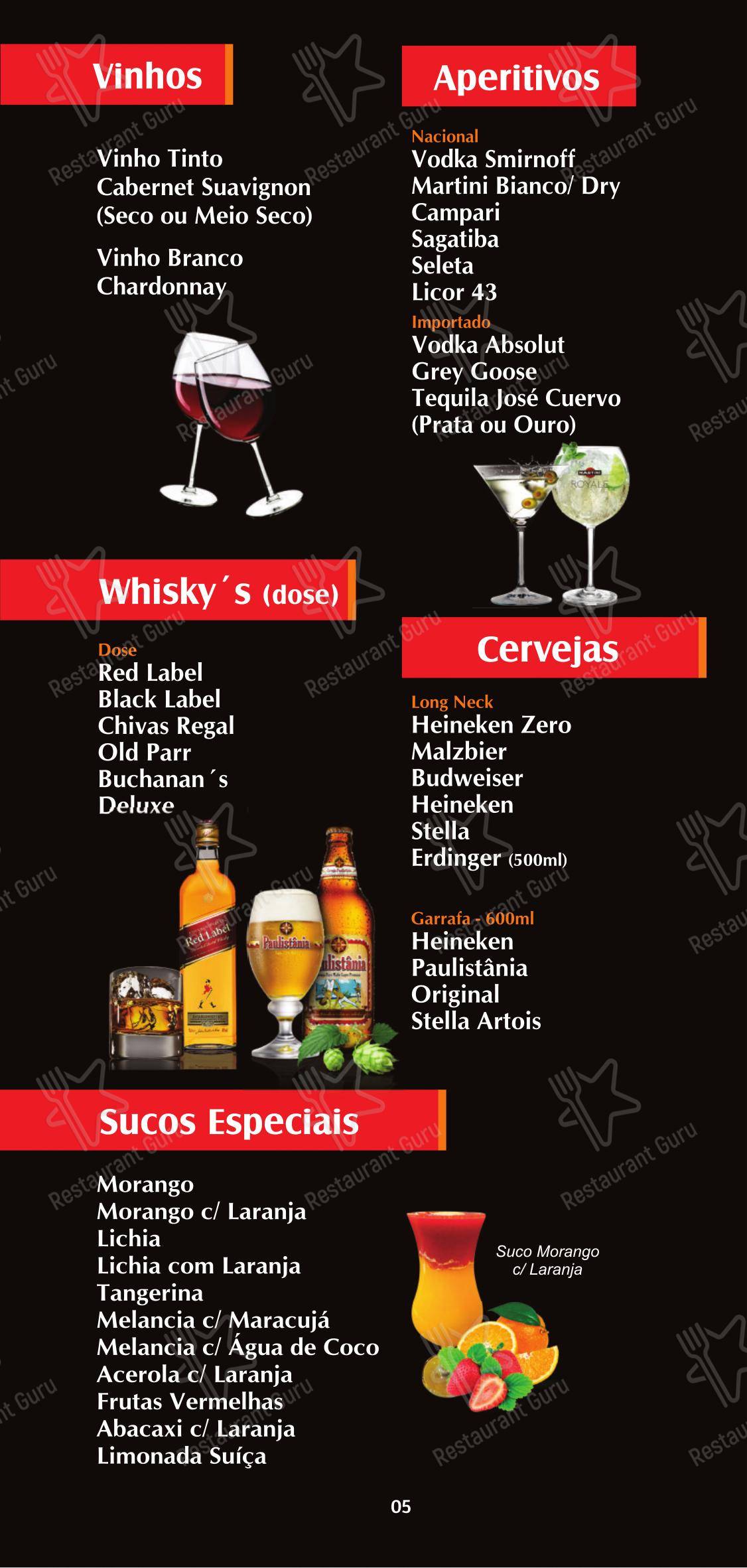 Menu para Kzen Sushi em São Paulo