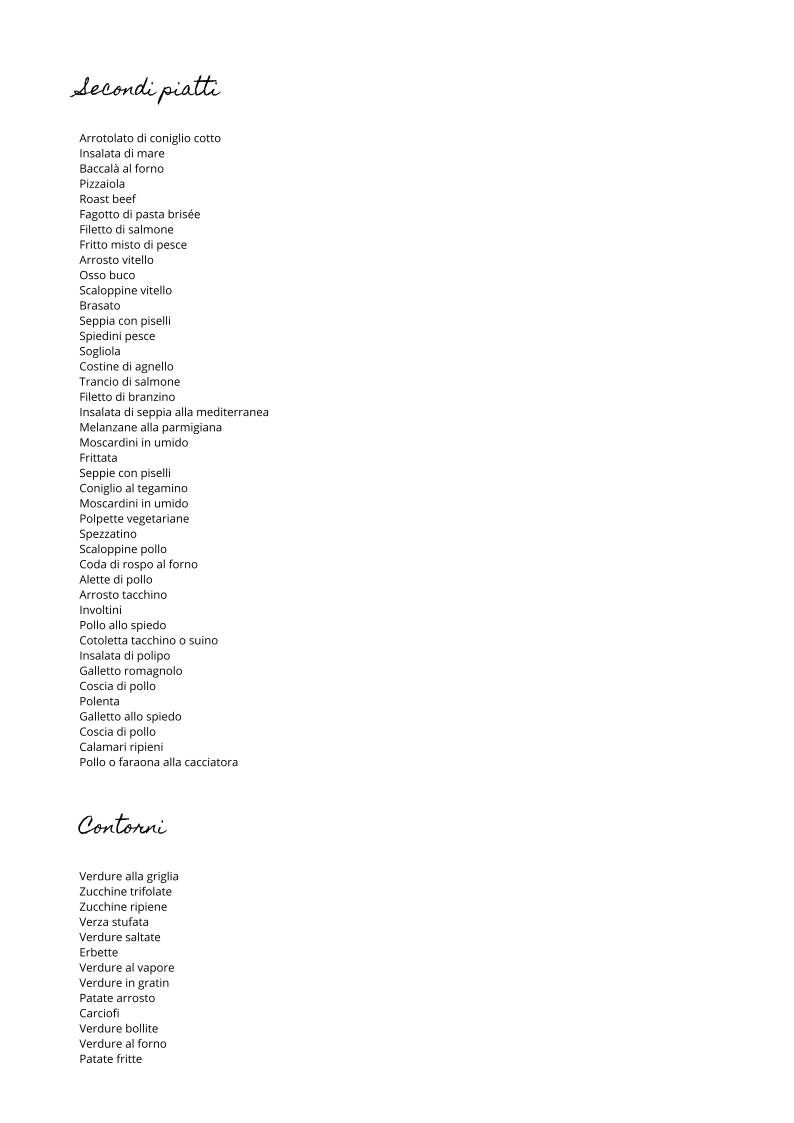 Menu di La Bottega dello Scottadito 