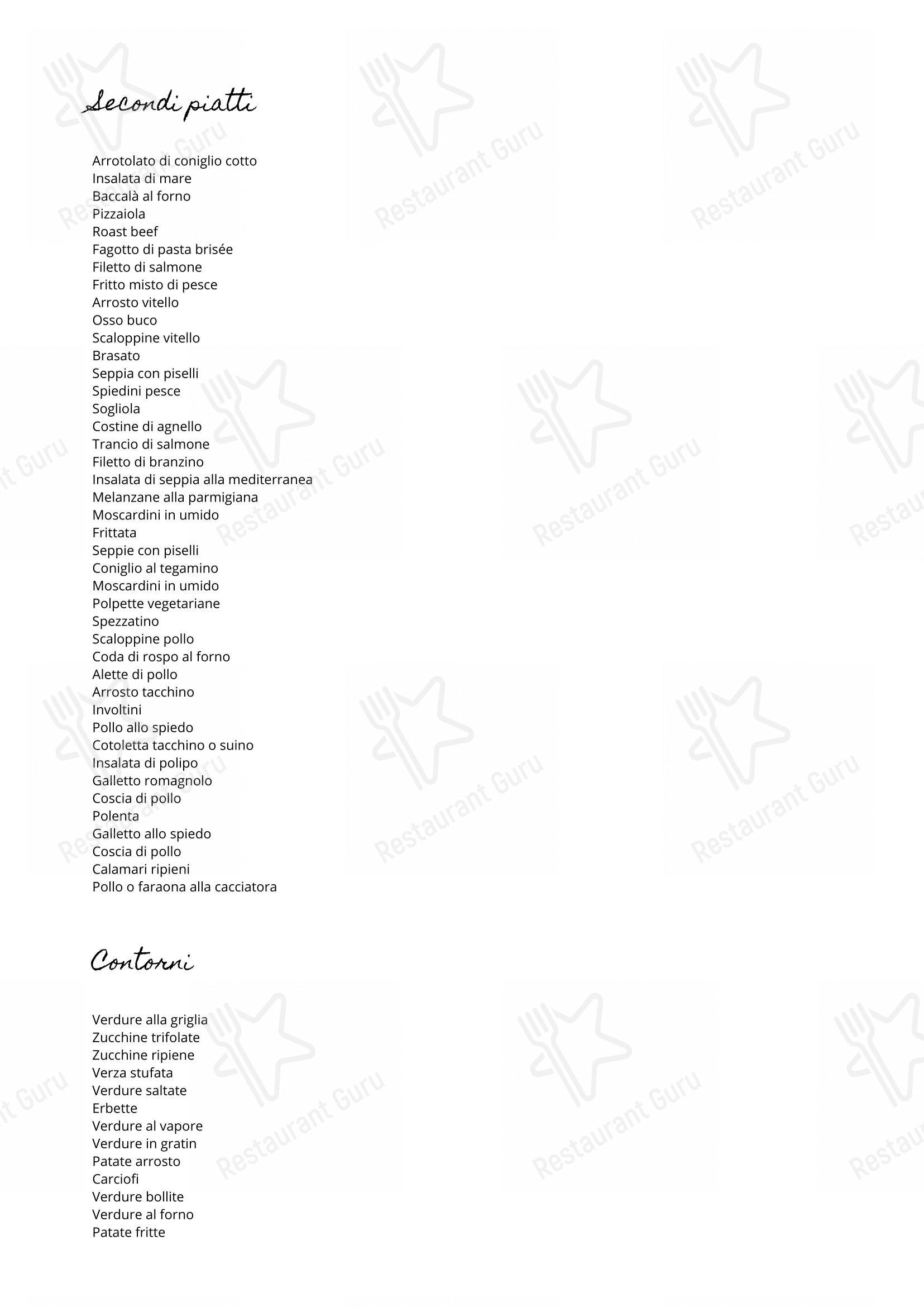 Menu di La Bottega dello Scottadito - 菜单