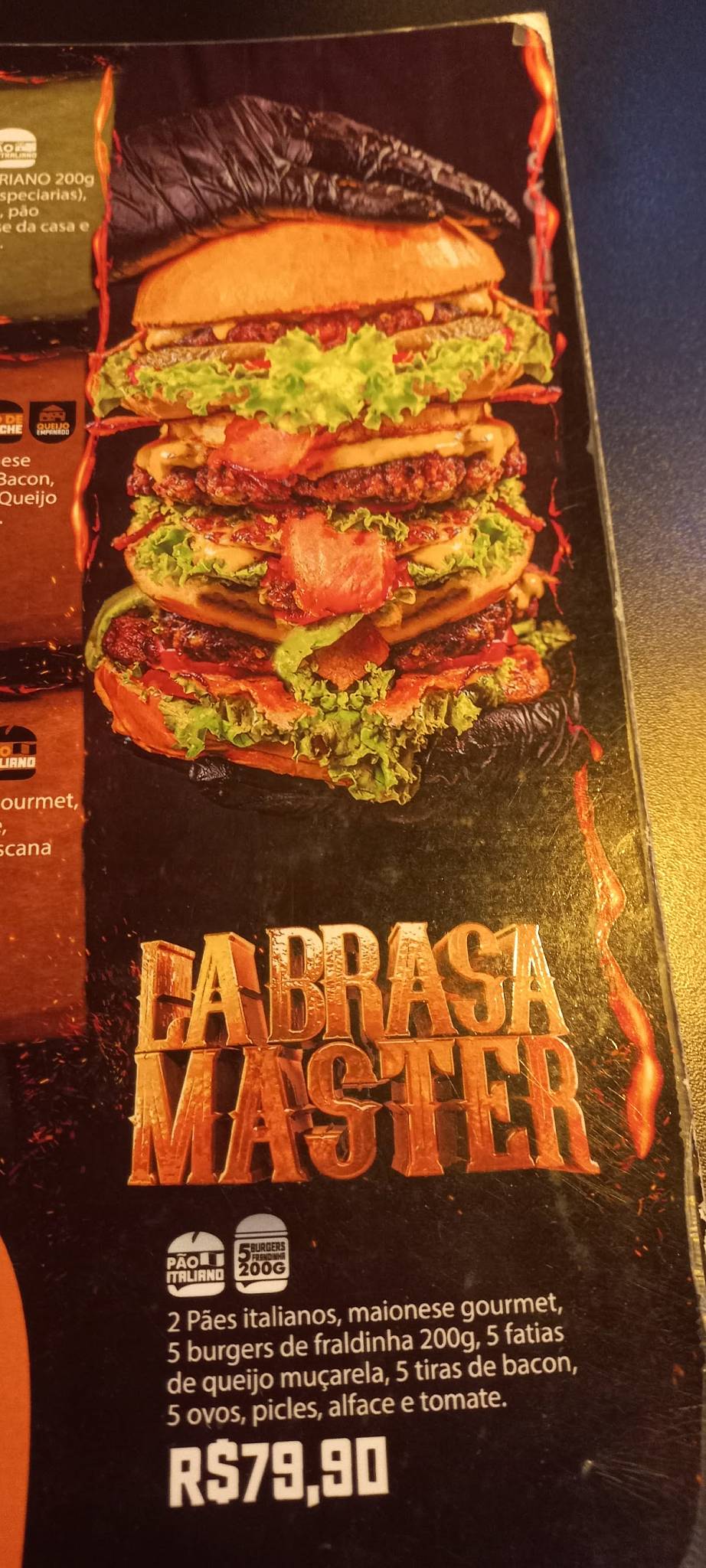La Brasa Burger Camaçari cardápio