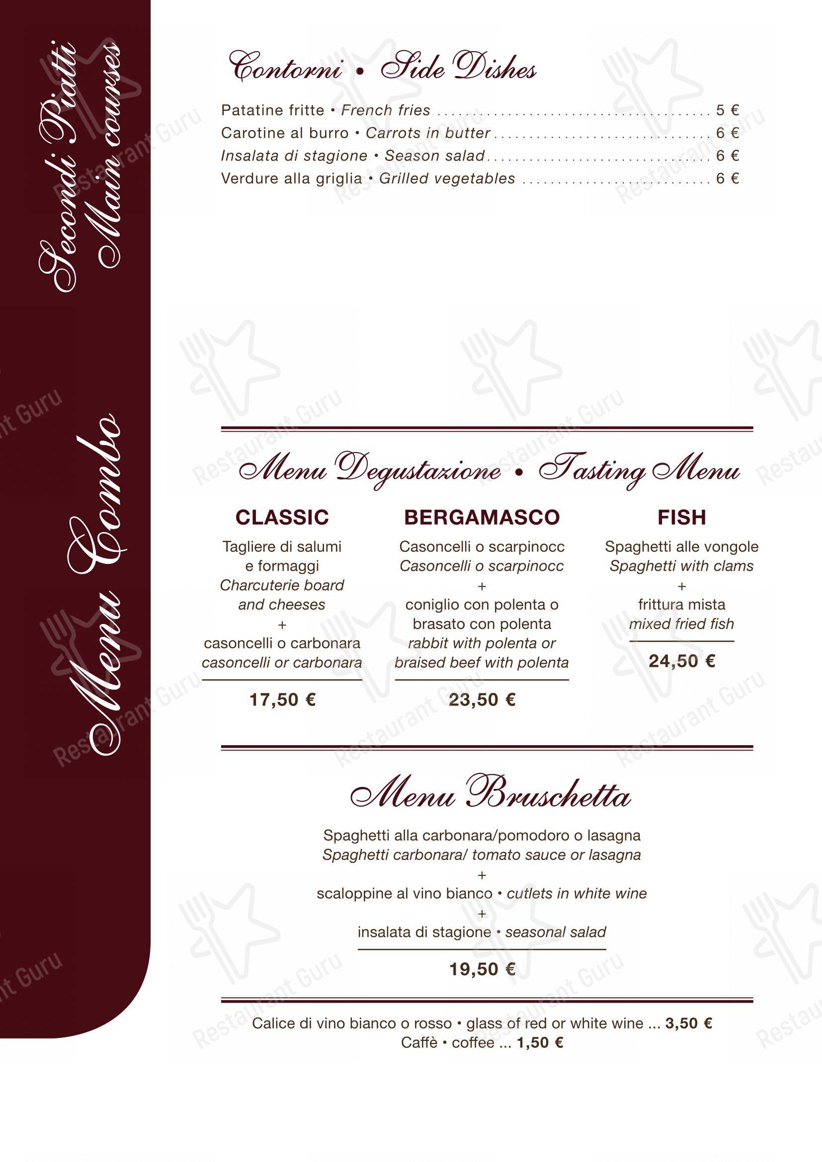 Menu di La Bruschetta - Menu