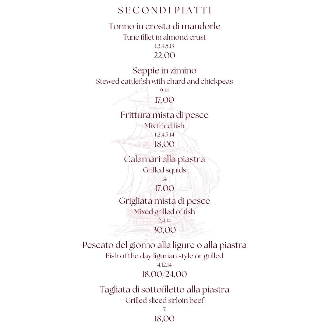 Menu di La Camogliese 
