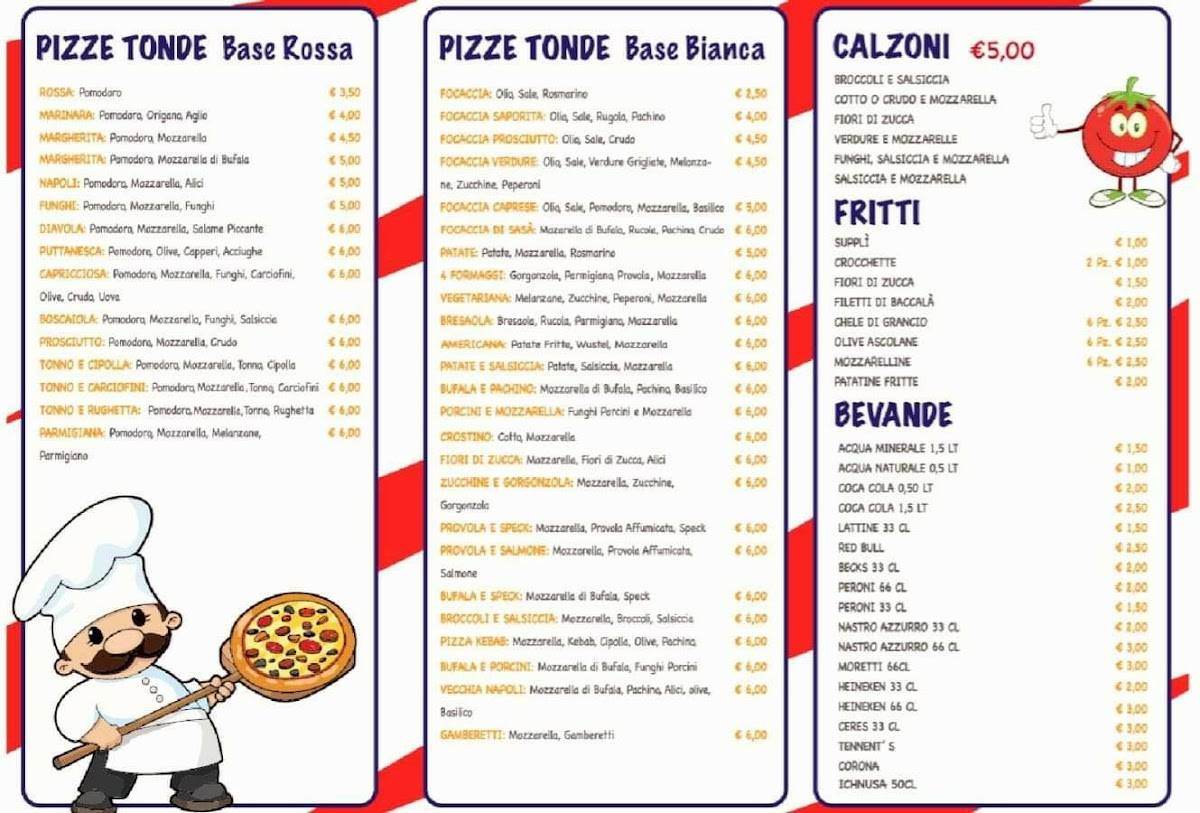 Menu di La Capricciosa di Sasa' 