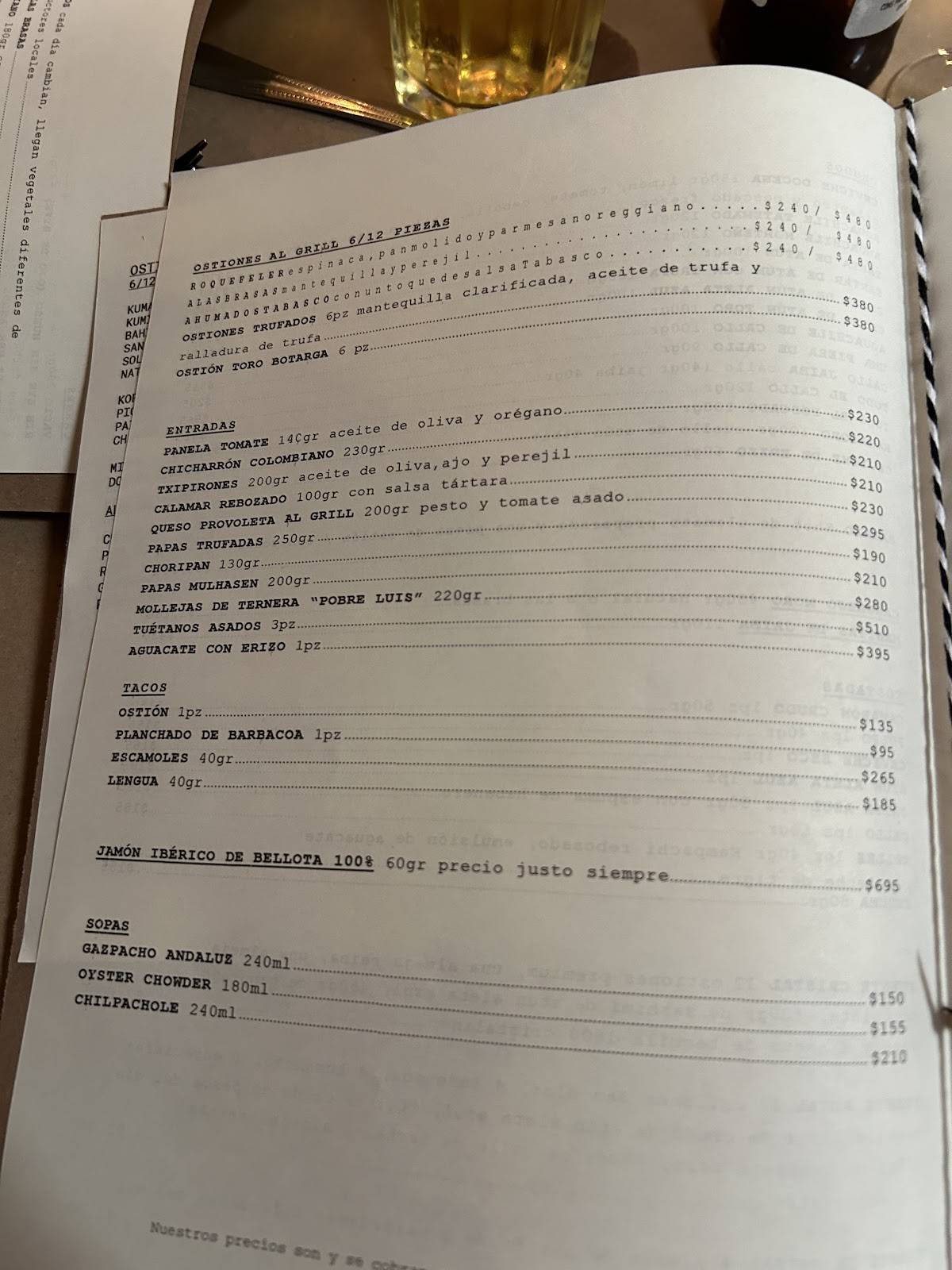Carta del restaurante La Docena Polanco, Ciudad Lpez Mateos, Av ...