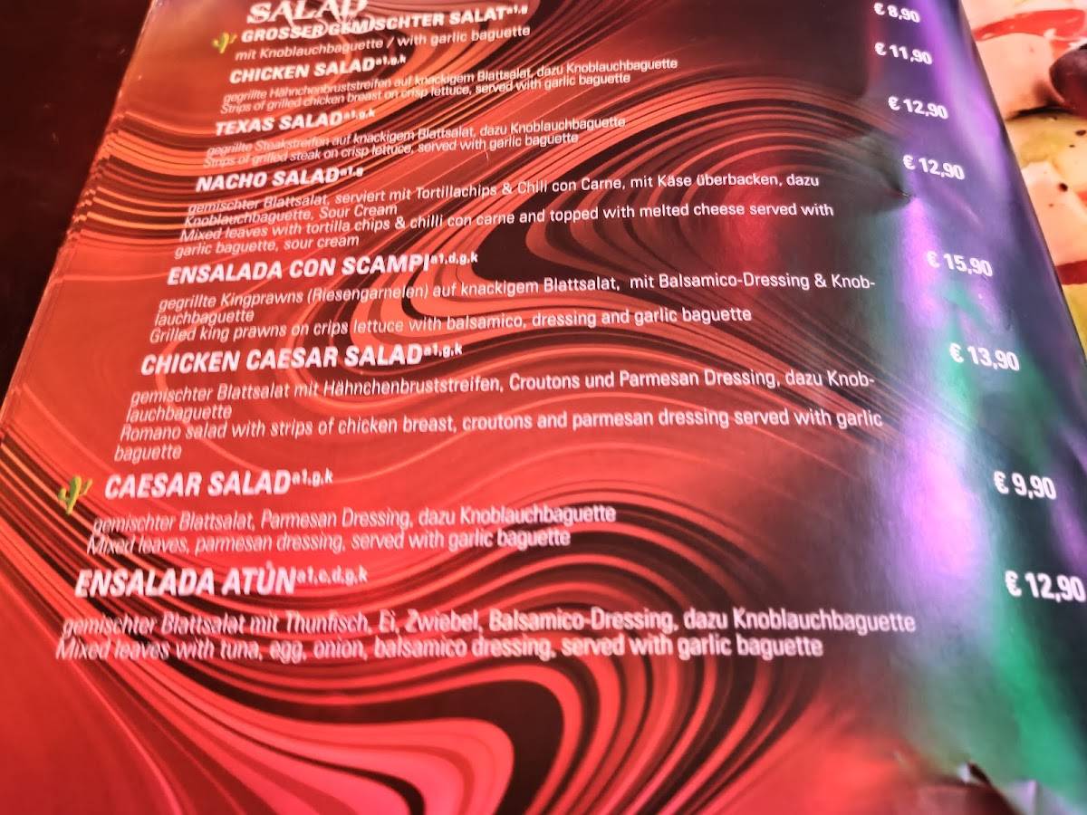 La Fiesta Muenchen Cantina Y Bar Mexicano Schwanthalerstraße München Speisekarte von La Fiesta Muenchen Cantina y Bar Mexicano, München